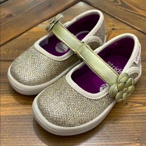 Stride Rite Gold Glitter Kids Shoes